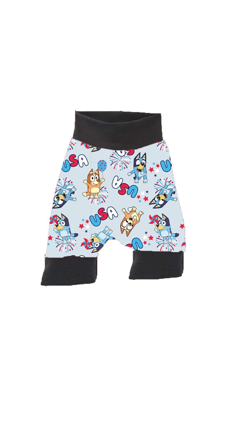 Patriotic Dog Harem Pants/ Shorts 4.23 RTS