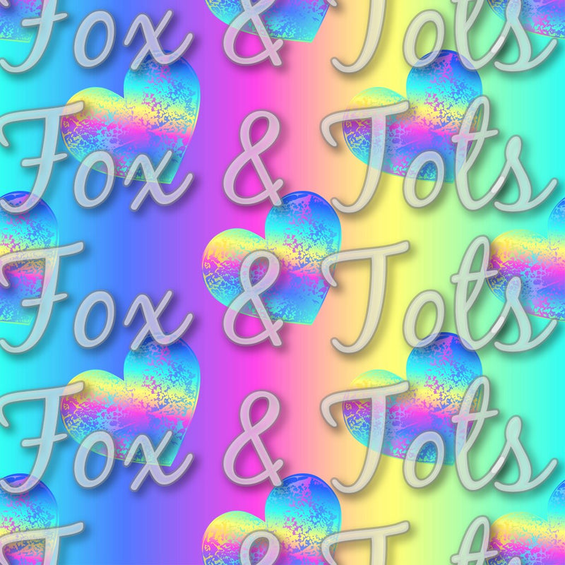Holographic Hearts Fabric
