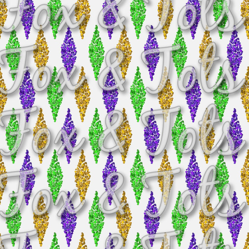 Mardi Gras Diamonds Fabric