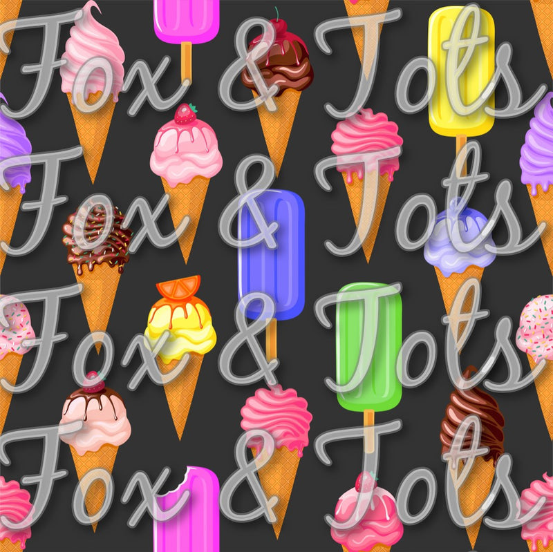 Colorful Frozen Treats Fabric