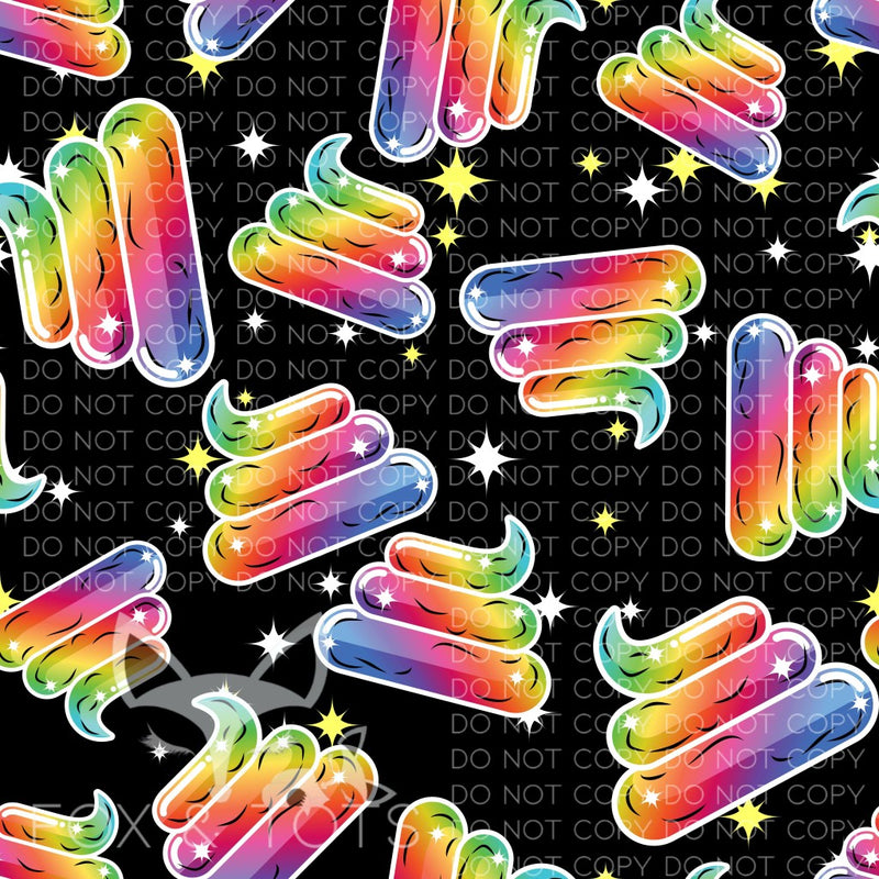 Rainbow Poo Fabric