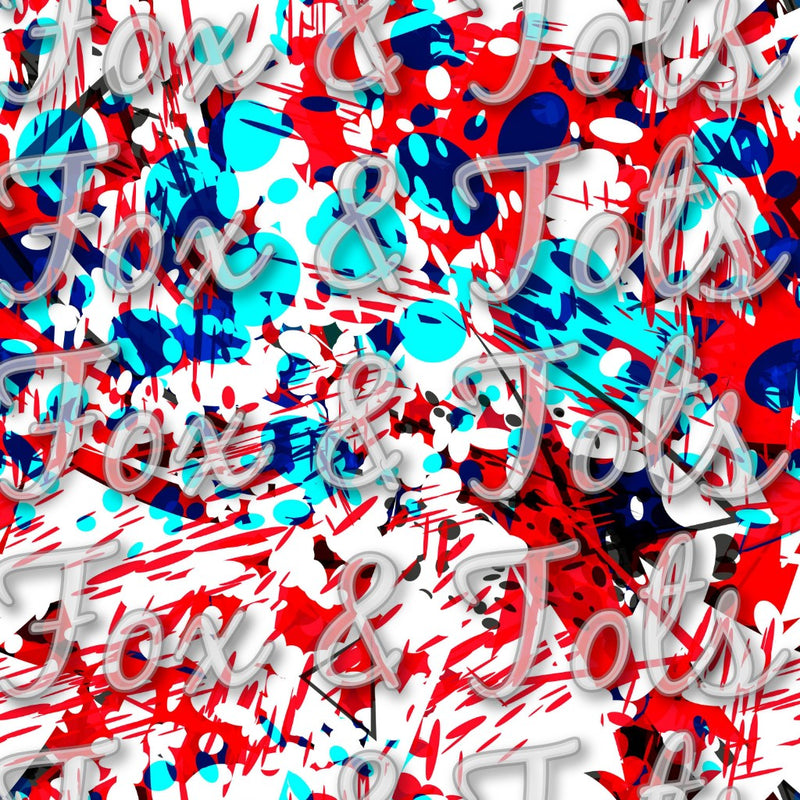 Patriotic Splatter Fabric