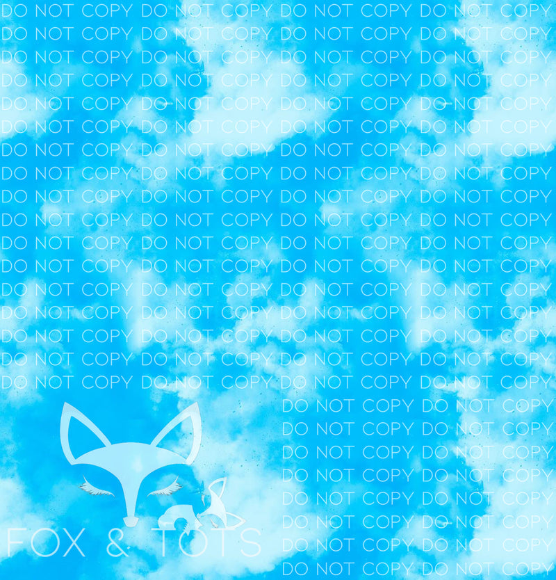 Sky Blue Smoke Fabric